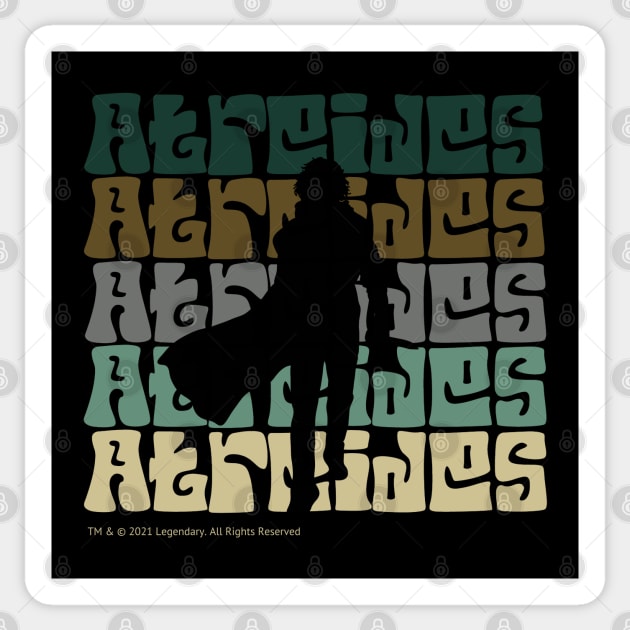 Paul Atreides Typography - Dune Sticker by Slightly Unhinged